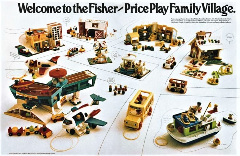 Steven Heller & Jim Heimann ‒ Toys. 100 Years of All American Toy Ads (Taschen, Colonia 2021). Fisher Price, 1972