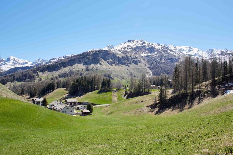 Mountain Hut in Val Fex, Engadin Site of Pawel Althamer's project for the Beatrice Trussardi Foundation 2021 Courtesy Beatrice Trussardi Foundation Photo by Marco De Scalzi