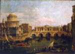 Antonio Canaletto (att.), Capriccio con ponte immaginario sul Canal Grande, seconda metà del XVIII sec. Complesso monumentale della Pilotta, Parma