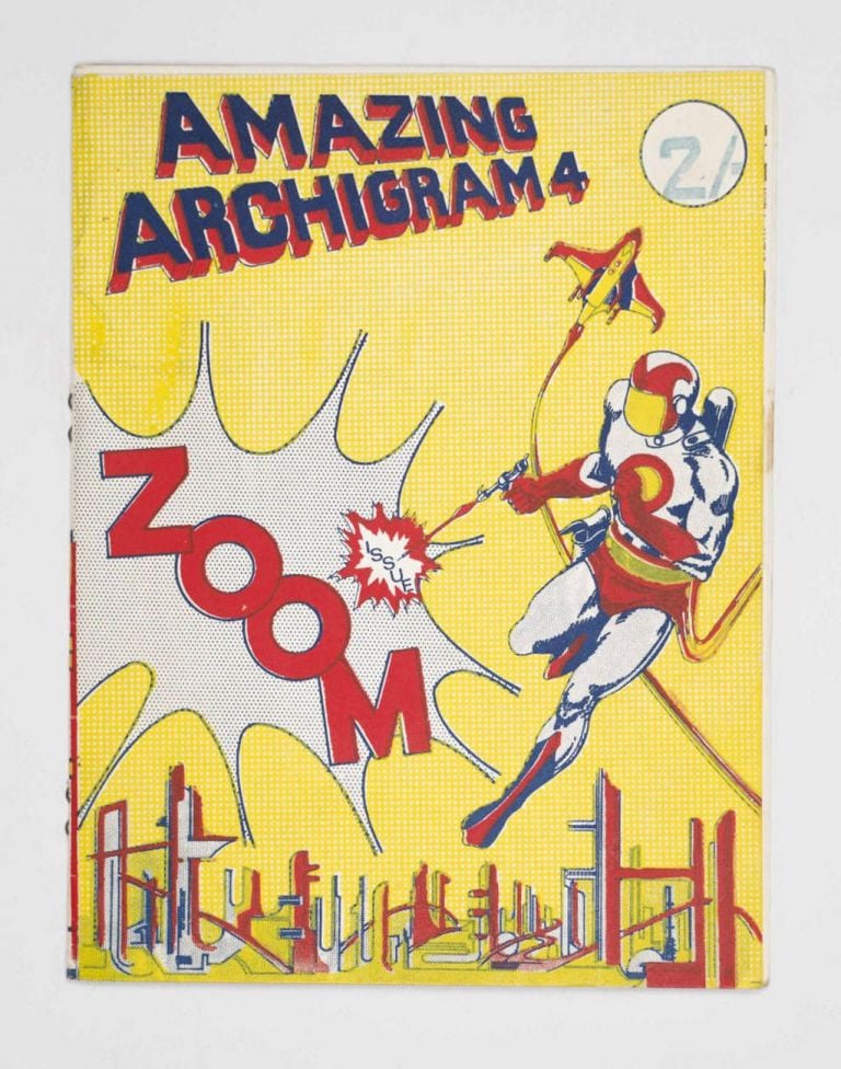 Archigram, 1964, numero 4 della rivista diretta da Peter Cook a Londra, testo a stampa, 22x17 cm. Milano, Collezione Italo Rota