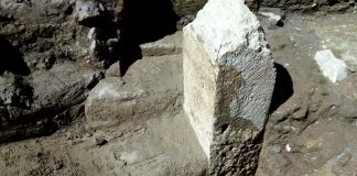 Cippo pomeriale Claudiano, ritrovamento
