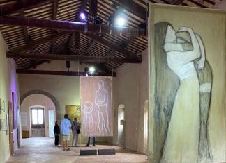 Fabrizio Sannicandro, Vite, 2021, installation view at Abbazia di Propezzano (TE)