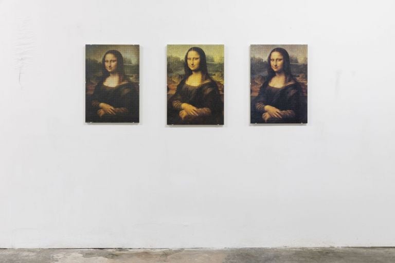 Hans Schabus, Mona Lisa (pandemic), 2014 21, installation view at Zero..., Milano 2021. Photo Roberto Marossi