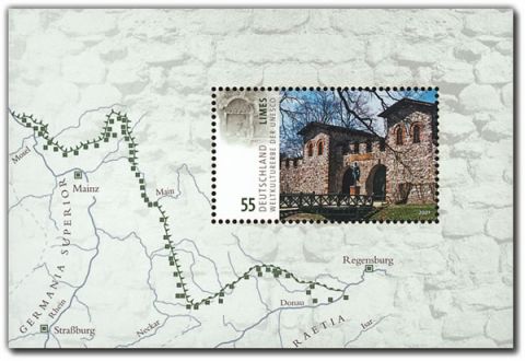 Il tracciato del Limes oggi patrimonio UNESCO, Sonderbriefmarke_Limes_2007