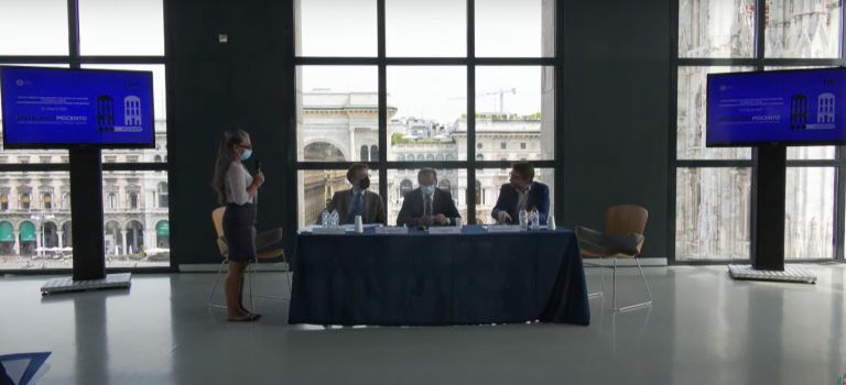 La conferenza stampa di presentazione dei vincitori del Concorso Internazionale di Progettazione Novecentopiùcento