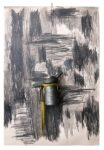 Maurizio Pellegrin, Variation of Graphite 1, 2020, grafite, tessuto e oggetto su carta