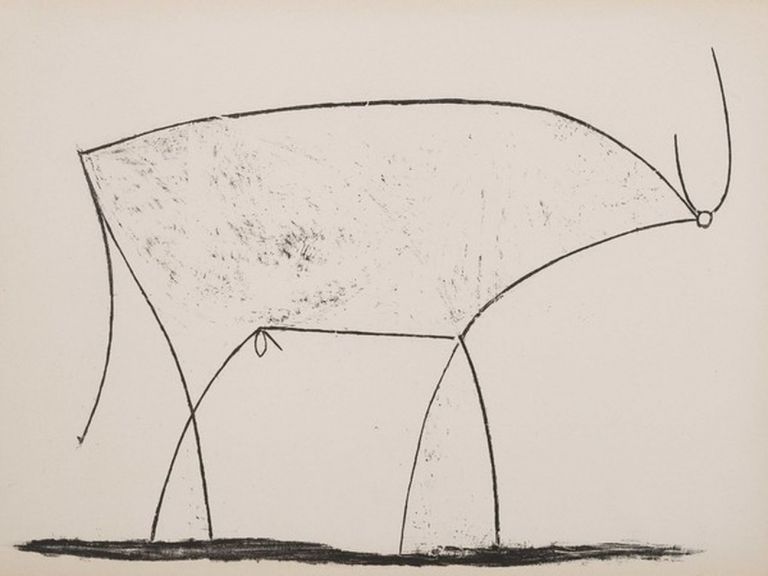 Pablo Picasso, Le taureau, 1945, litografia