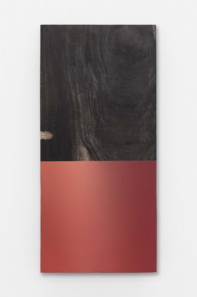 Pieter Vermeersch, Untitled, 2021, olio su legno pietrificato, 60x28x2 cm. Courtesy the artist & P420, Bologna. Photo credit S. Pellion di Persano