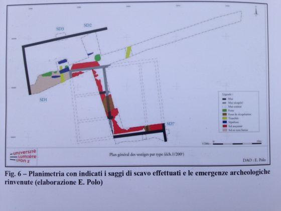 Planimetria degli scavi a Montenero Sabino. Photo Maurizio Zuccari