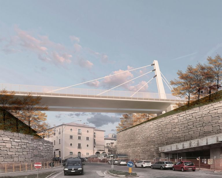 Progetto del ponte Belvedere all'Aquila