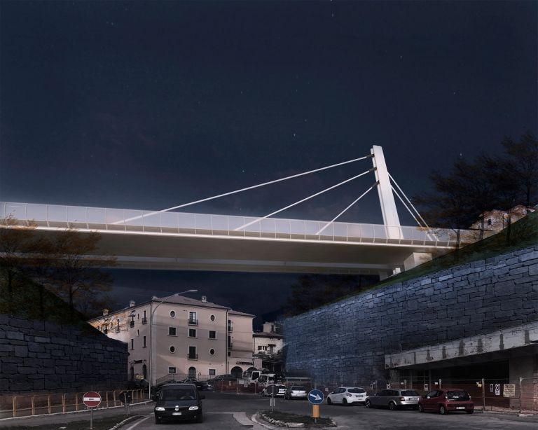 Progetto del ponte Belvedere all'Aquila