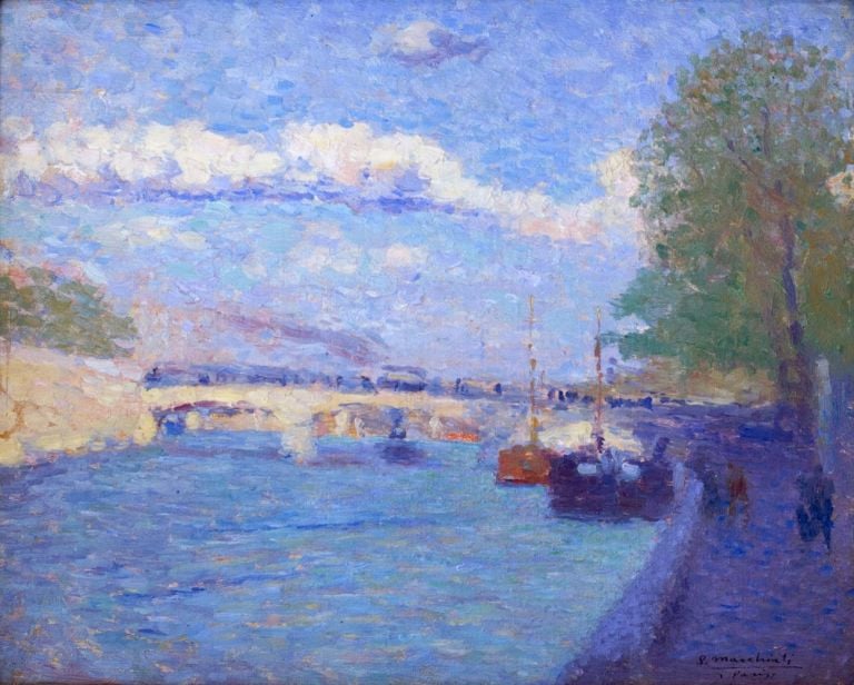 Serafino Macchiati, Veduta di Parigi con la Senna (pendant), 1905 ca., olio su tavola, cm 22,4x27,5. Collezione privata. Photo credit Istituto Matteucci, Viareggio