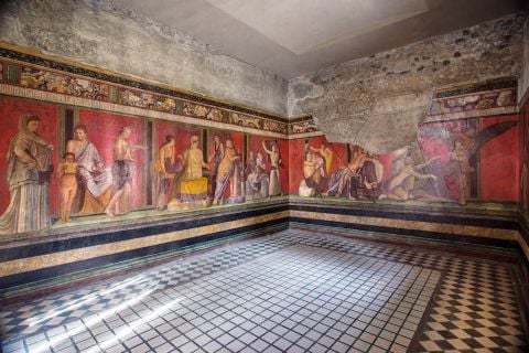 Triclinio Villa dei Misteri a Pompei