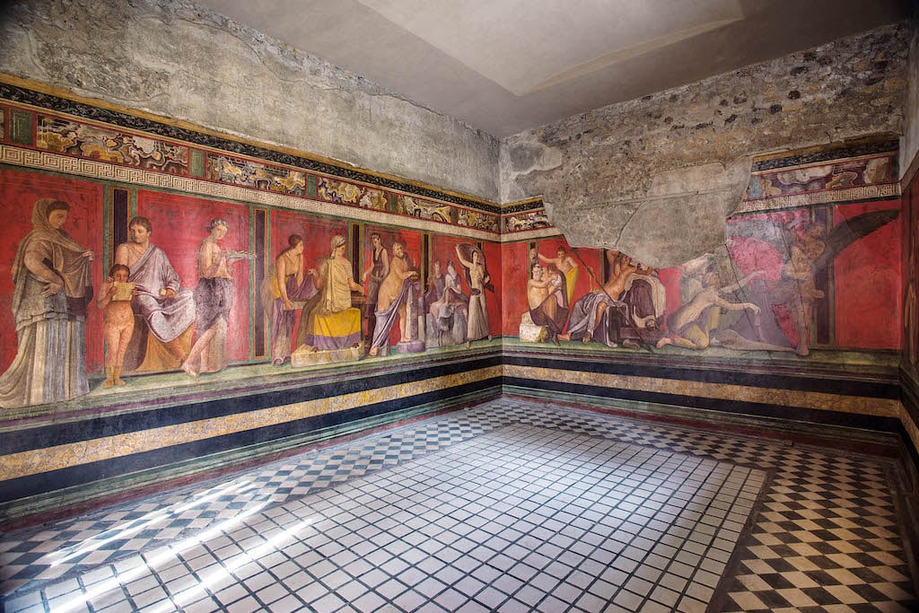 Triclinio Villa dei Misteri a Pompei