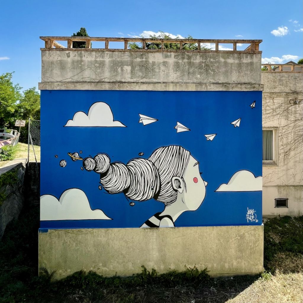 A Mondolfo altre tre opere di street art per la seconda edizione di Galleria Senza Soffitto