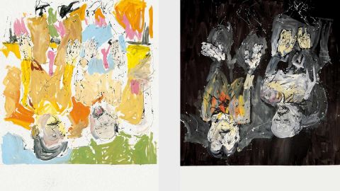 Georg Baselitz, Lucian y Frank al aire libre, Guggenheim Bilbao Museoa © Georg Baselitz, Bilbao, 2021 (1200x675)