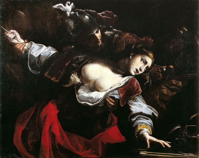 Alessandro Tiarini, Rinaldo e Armida, olio su tela, 120 x 150 cm. Modena, Collezione BPER Banca