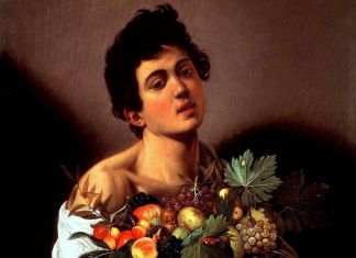 Caravaggio, Giovane con canestra di frutta. Roma, Galleria Borghese (particolare)