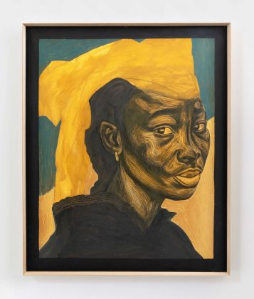 Collins Obijiaku, Yellow Scarf 2, 2021. Photo PEPE Fotografia. Courtesy the artist & Luce Gallery, Torino