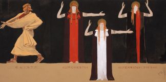 Duilio Cambellotti, Bozzetto per i costumi dell'Orestea di Eschilo, 1948