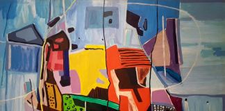 Ermanno Leinardi, Composizione, 1962, tempera su tela, 150x100 cm