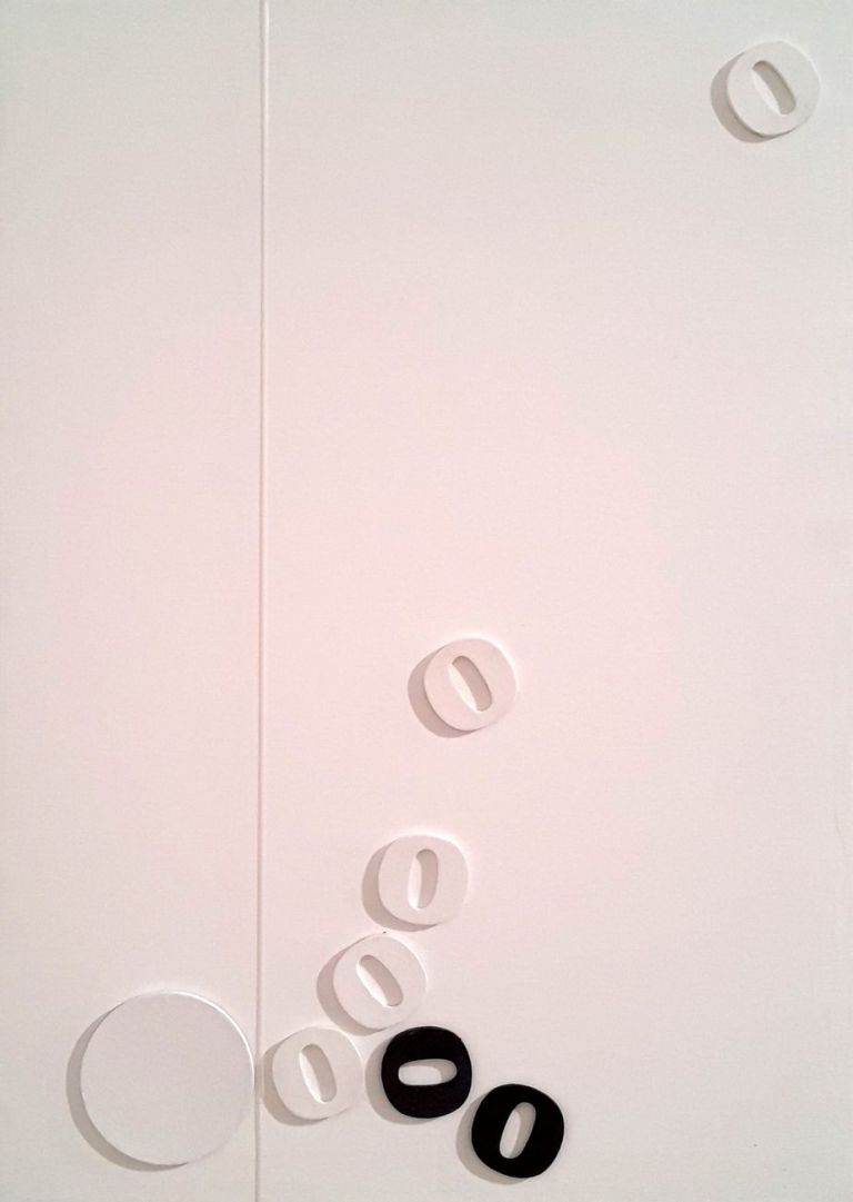 Ermanno Leinardi, TS7, 1971, rilievo acrilico su tela, 70x50 cm