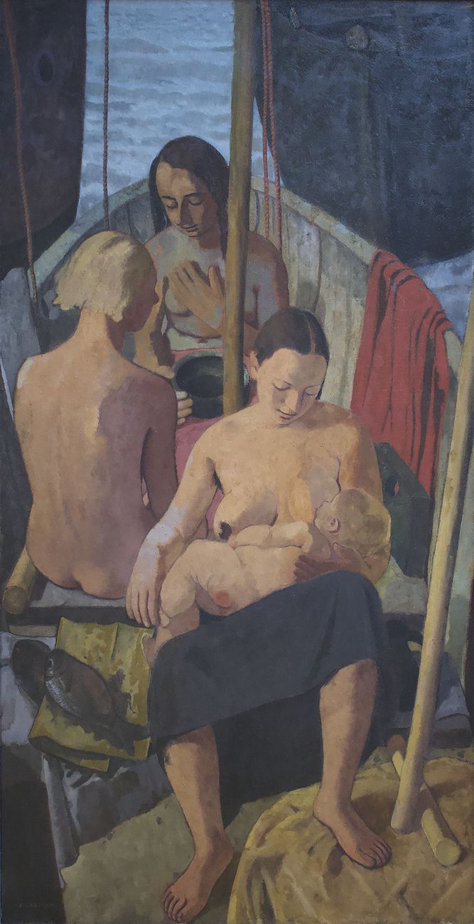 Felice Casorati, Donne in barca, 1933. Courtesy Galleria Ricci Oddi, Piacenza