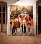 Francesco Lauretta, Sorrisi, 2018, olio su tela, 220x145 cm
