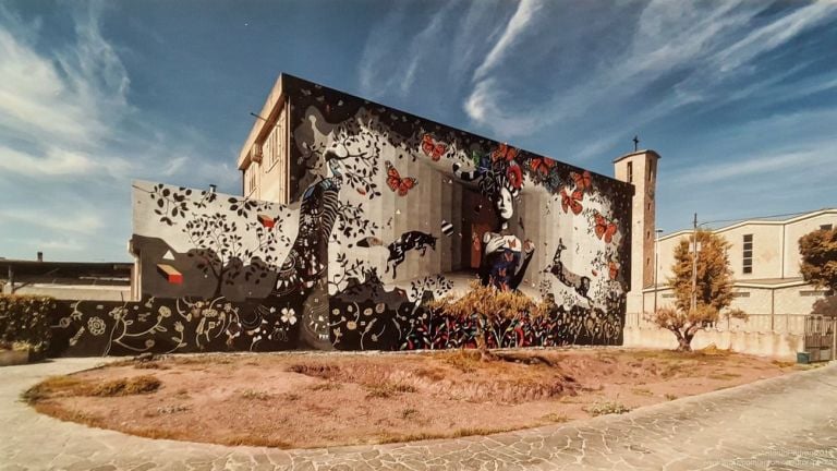 Giorgio Casu, Kore, murale, San Gavino Monreale, 2017