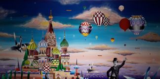 Giorgio Casu, Piazza Rossa, Red Square, 2013, pittura ad acrilico su tela