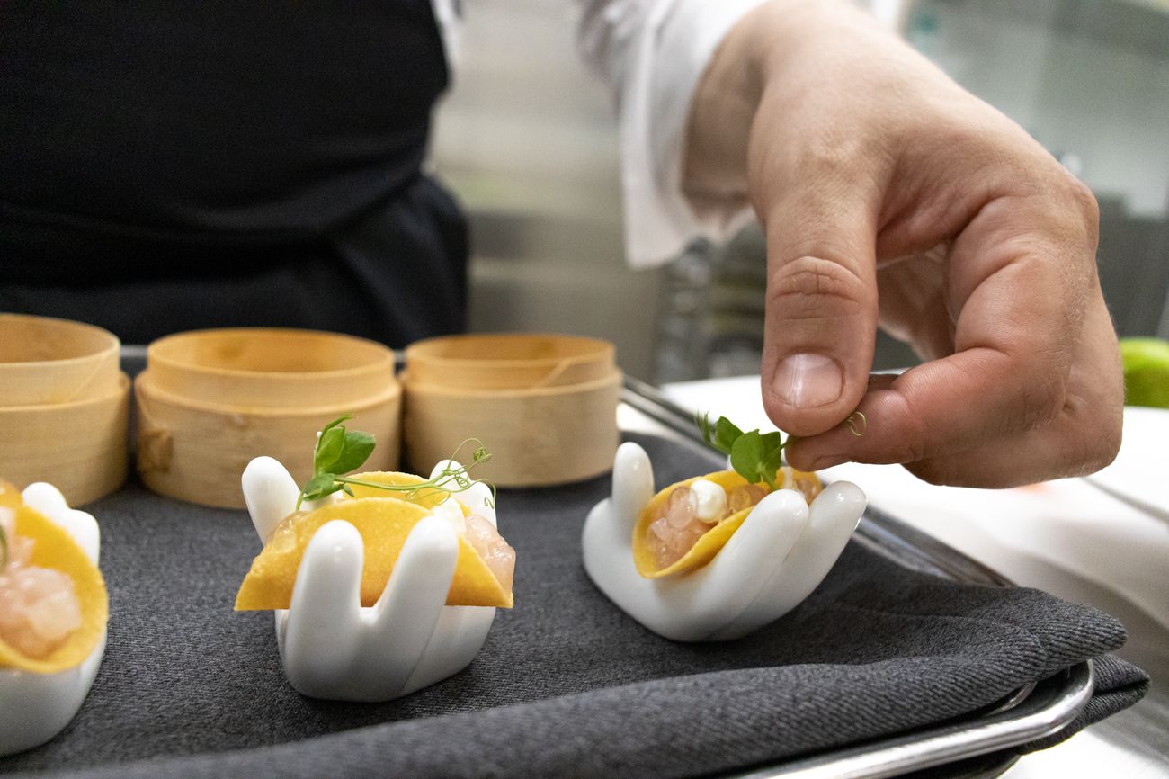 Impiattamento al ristorante Les Paillotes di Pescara