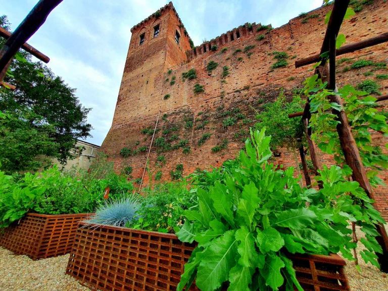 La Rocca di Arignano vista dal giardino officinale