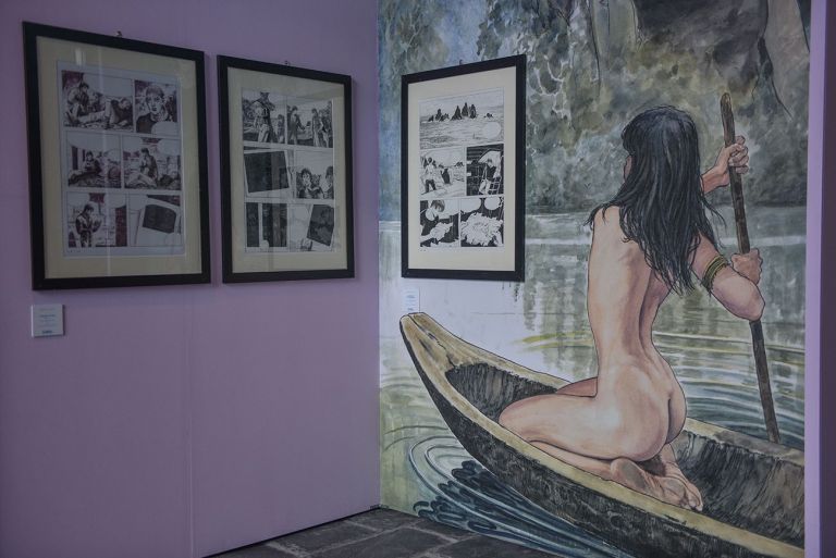 Milo Manara. Un viaggio nel desiderio. Installation view at Porto Antico, Genova 2021