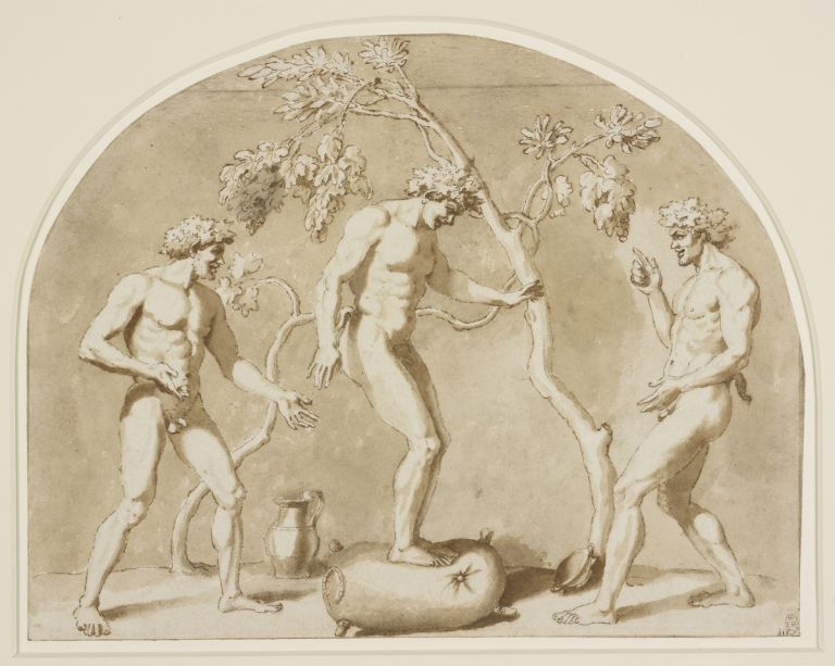 Nicolas Poussin, Satyrs Dancing on a Wineskin, about 1636 Royal Collection Trust © Her Majesty Queen Elizabeth II 2021