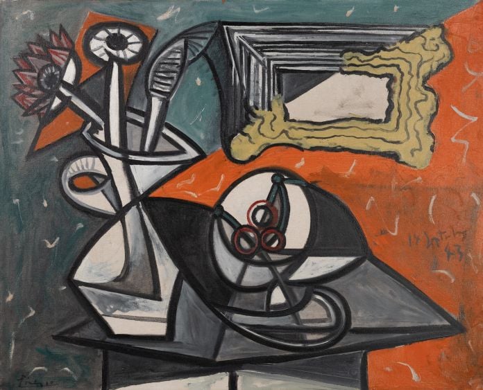 Pablo Picasso, Nature morte aux fleurs et au compotier