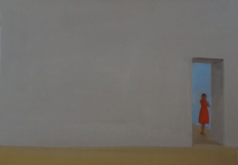 Paolo La Motta, Museo, 2019, olio su tavola, cm 35x51