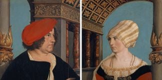 Hans Holbein II, Double Portrait of the Basel Mayor Jacob Meyer zum Hasen and his Wife Dorothea Kannengiesser, 1516. Kunstmuseum Basel
