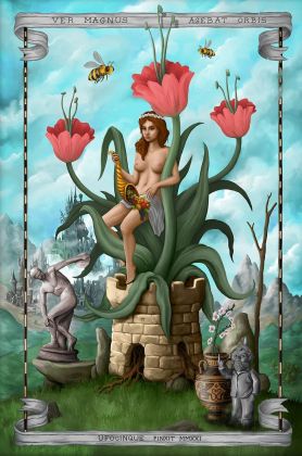 Ufocinque, Ver Magnus, 2021, pittura digitale stampata su tela, 90x60 cm