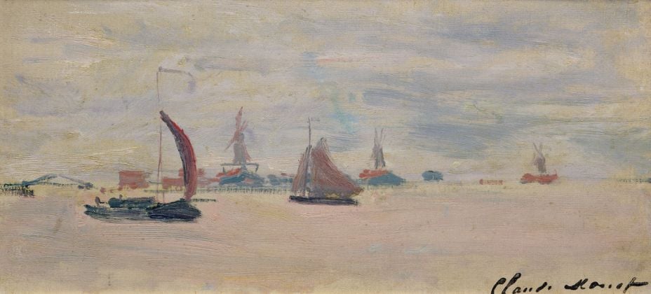 Claude Monet (1840-1926) Veduta della Voorzaan, 1871 Olio su tela, 18x38 cm Parigi, Musée Marmottan Monet, lascito Roger Hauser, 1990 Inv. 5239 © Musée Marmottan Monet, Académie des beaux-arts, Paris