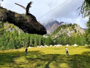 La Capra Lichenia di Stefano Ogliari Badessi. L’enorme scultura nei boschi sopra Cortina