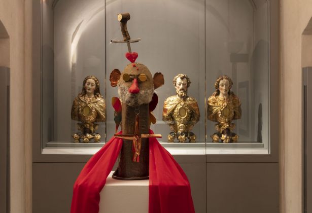 Alessandro Pessoli, Martire delle Farfalle, 2020. Installation view at Museo Diocesano Carlo Maria Martini (Oreficeria), Milano 2021. Photo Andrea Rossetti
