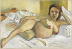 Alice Neel, Pregnant Maria, 1964, olio su tela, 81,3 × 119,4 cm. Collezione privata © The Estate of Alice Neel, Bilbao, 2021