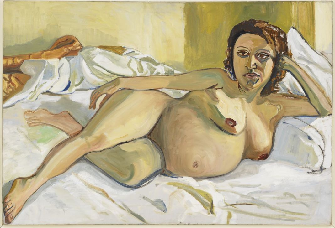 Alice Neel, Pregnant Maria, 1964, olio su tela, 81,3 × 119,4 cm. Collezione privata © The Estate of Alice Neel, Bilbao, 2021