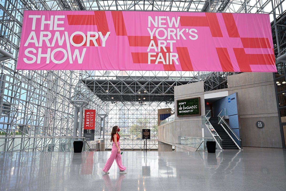 The Armory Show opened on Thursday, September 9, 2021 at the Javits Center in midtown Manhattan for the first time in a new location during a different time of year. Photograph by Casey Kelbaugh