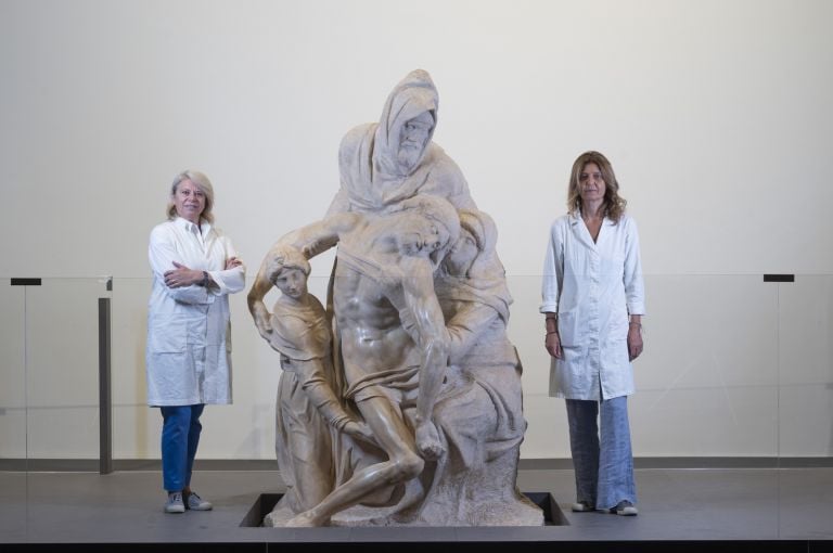 Pieta’ di Michelangelo dell’Opera del Duomo nota come Pietà Bandini, dopo il restauro; Museo dell’Opera del Duomo, Firenze. Courtesy Opera di Santa Maria del Fiore, foto Claudio Giovannini