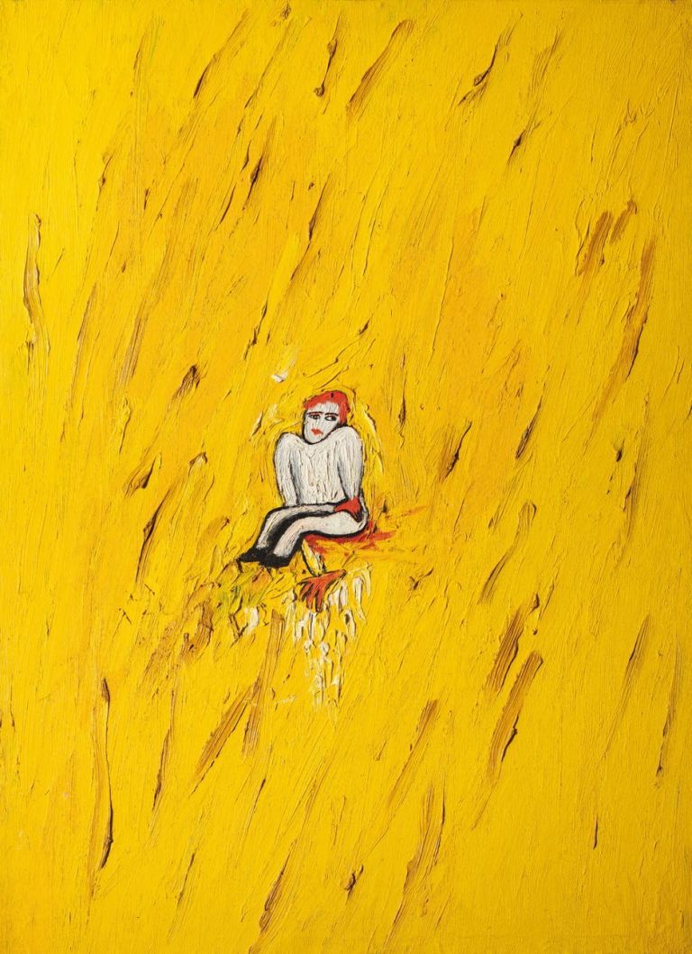 Enzo Cucchi, Senza titolo (Piccolo personaggio marchigiano), 1979, olio su tela, 89,50 x 65 cm. Collezione D'Ercole, Roma © Gaia Schiavinotto