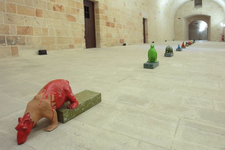 Franco Dellerba. La Fuga. Exhibition view at Castello di Copertino, 2021. Photo Beppe Gernone. Courtesy l’artista