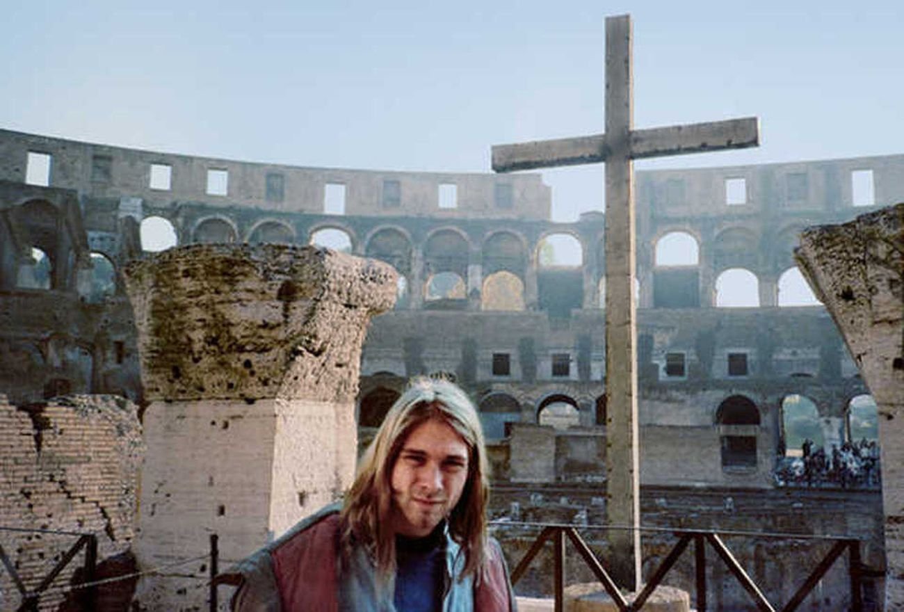 Kurt Cobain in visita al Colosseo, Roma 1989