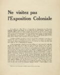 Ne visitez pas l’exposition coloniale, 1931, in Documents surréalistes, raccolti in Paul Eluard, Œuvres complètes II © Editions Gallimard – Musée d’art et d’histoire Paul Eluard, Saint-Denis. Photo I. Andréani