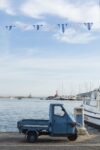 Panorama. Daniel Buren. Installation view in Procida, 2021. Courtesy Italics. Photo Barbara Rossi